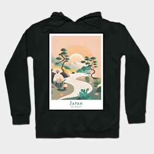 Serene Sunrise in a Japanese Zen Garden Hoodie